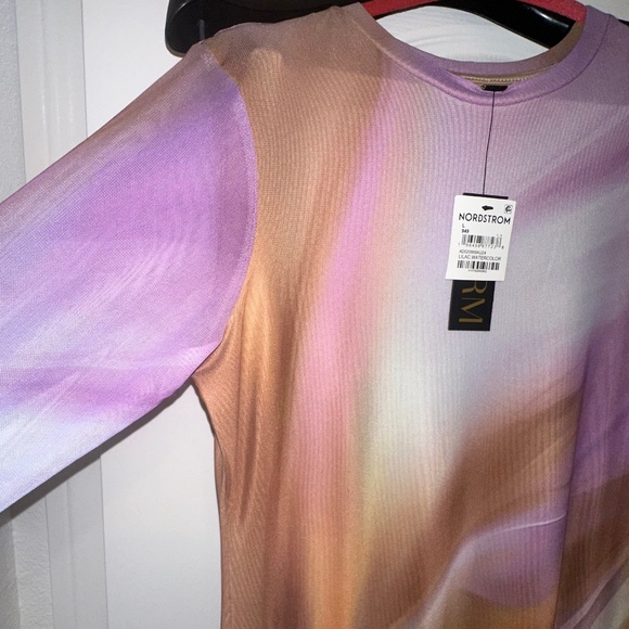 AFRM Didi Maxi Dress Lilac Watercolor NWT Size L - Picture 7 of 8